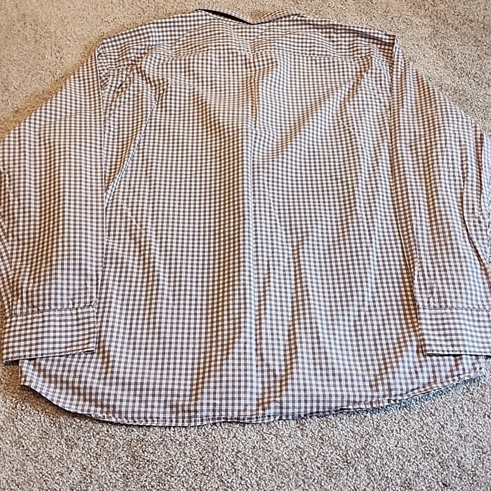 Untuckit 3X Large Gray And White Button Down LS Button Down Dress‎ Shirt